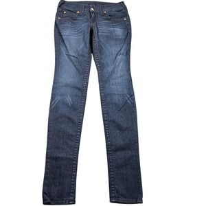 True Religion Stella Slim Straight Jeans | Size 29 | Dark Indigo